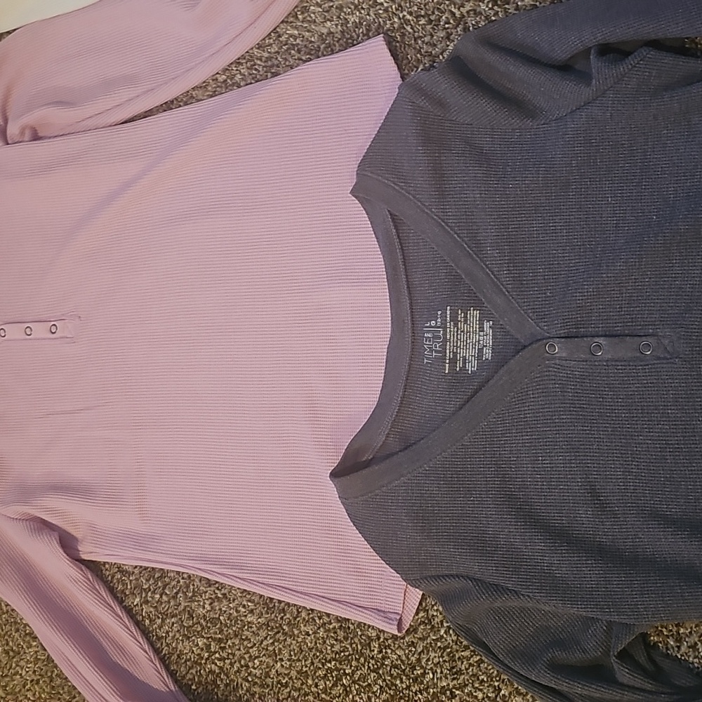 Set of Four Long Sleeve Henley Tops - Picture 2 of 6